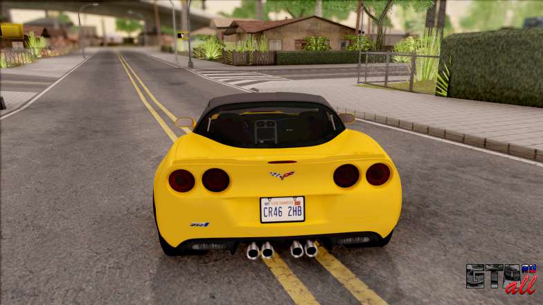 Chevrolet Corvette ZR1 C6 2009 для GTA San Andreas - вид сзади