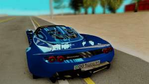 Hennessey Venom GT для GTA San Andreas - вид сзади