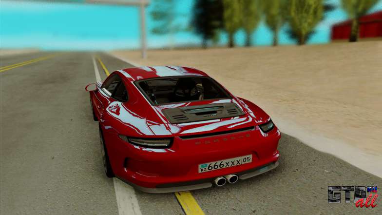 Porsche 911 R 2016 для GTA San Andreas - вид сзади