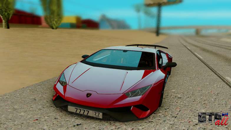 Lamborghini Huracan для GTA San Andreas - вид спереди