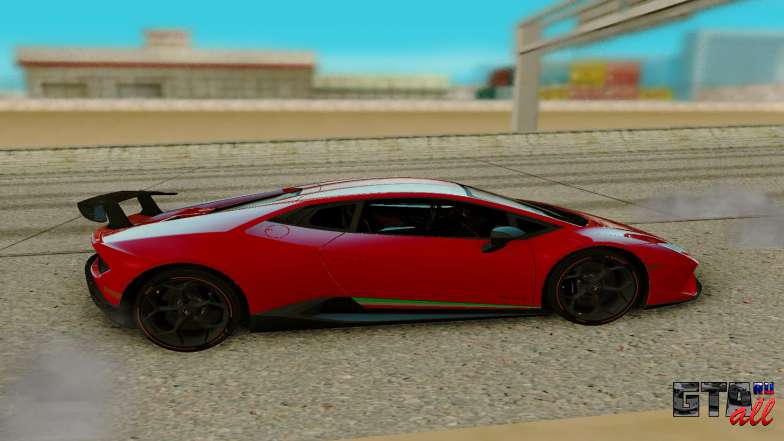 Lamborghini Huracan для GTA San Andreas - вид сбоку