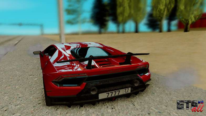 Lamborghini Huracan для GTA San Andreas - вид сзади