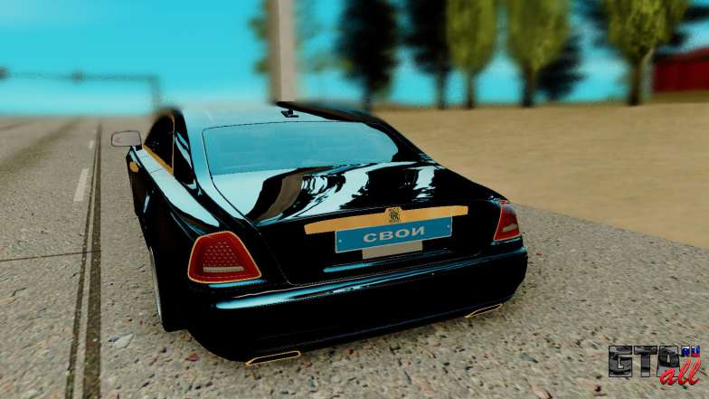 Rolls-Royce Ghost для GTA San Andreas - вид сзади