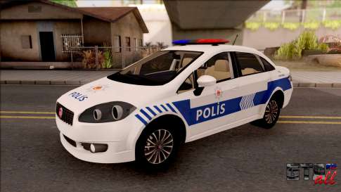 Fiat Linea Turkish Police для GTA San Andreas - вид спереди