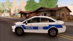 Fiat Linea Turkish Police для GTA San Andreas - вид сбоку