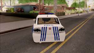 Fiat Linea Turkish Police для GTA San Andreas - вид сзади