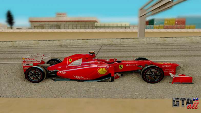 Ferrari Scuderia F2012 для GTA San Andreas - вид сбоку