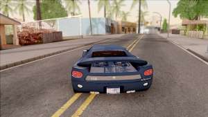 Infernus from GTA III HD для GTA San Andreas - вид сзади