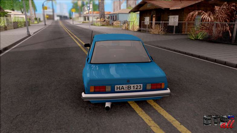 Opel Ascona B для GTA San Andreas - вид сзади