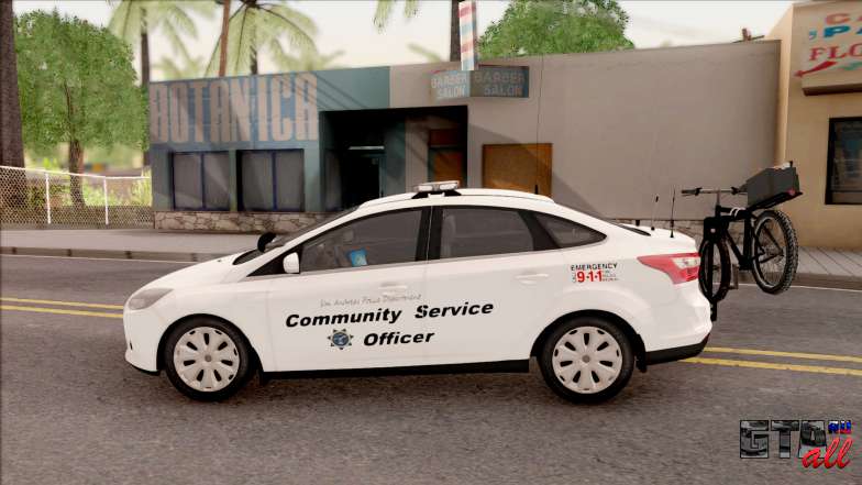 Ford Focus 2013 Community Service Officer для GTA San Andreas - вид сбоку