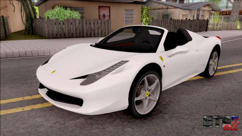 Ferrari 458 Italia Spider для GTA San Andreas - вид спереди