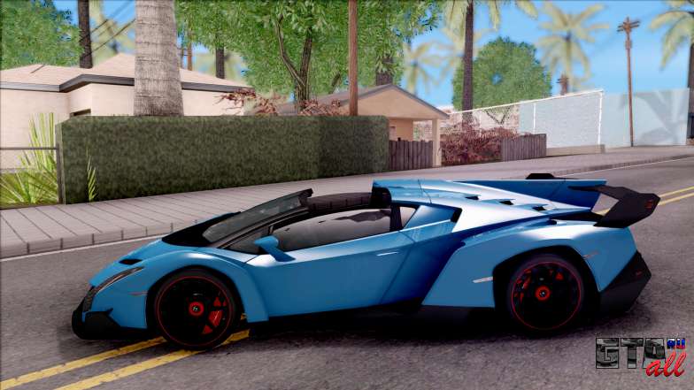 Lamborghini Veneno Roadster для GTA San Andreas - вид сбоку