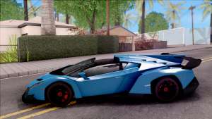 Lamborghini Veneno Roadster для GTA San Andreas - вид сбоку