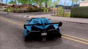 Lamborghini Veneno Roadster для GTA San Andreas - вид сзади