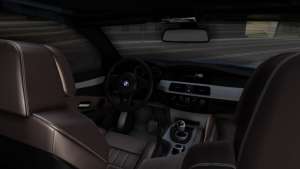 BMW M5 E60 для GTA San Andreas - вид изнутри