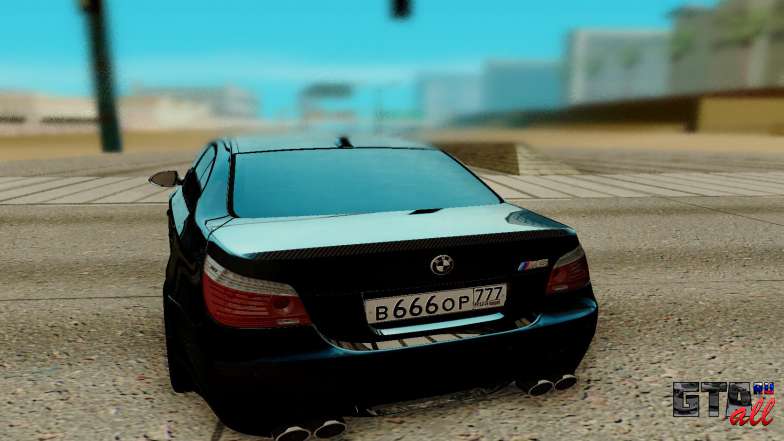 BMW M5 E60 для GTA San Andreas - вид сзади