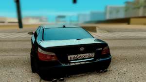 BMW M5 E60 для GTA San Andreas - вид сзади