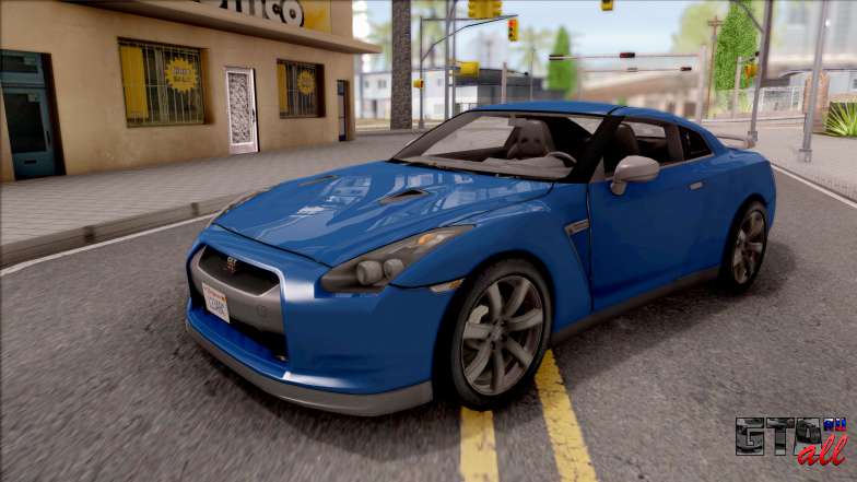 Nissan GT-R для GTA San Andreas - вид спереди