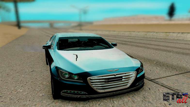 Hyundai Genesis G380 для GTA San Andreas - вид спереди