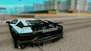 Lamborghini Aventador SV 2015 для GTA San Andreas - вид сзади