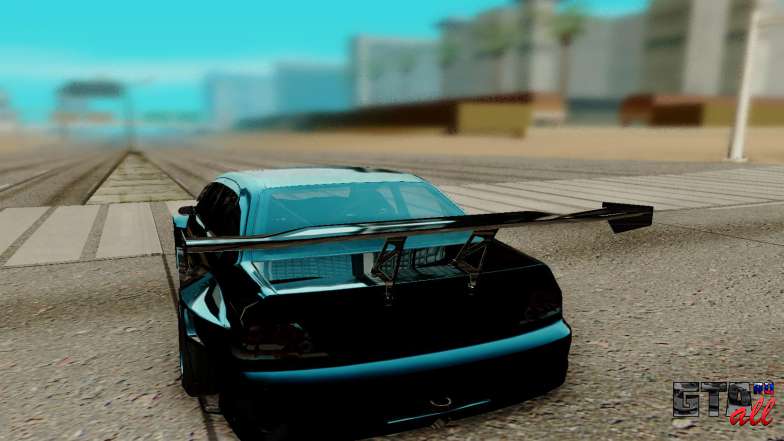 Mitsubishi Lancer Evolution 8 для GTA San Andreas - вид сзади