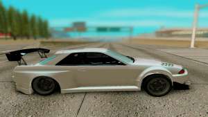 Nissan Skyline R32 GTR для GTA San Andreas - вид сбоку