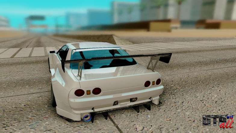 Nissan Skyline R32 GTR для GTA San Andreas - вид сзади