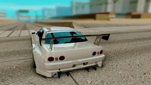 Nissan Skyline R32 GTR для GTA San Andreas - вид сзади