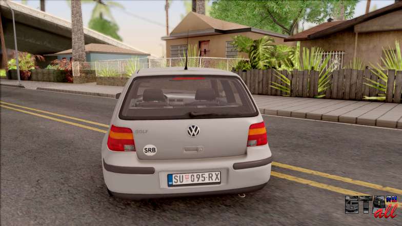 Volkswagen Golf Mk4 1999 для GTA San Andreas - вид сзади