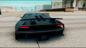 Lamborghini Sesto Elemento для GTA San Andreas - вид сзади