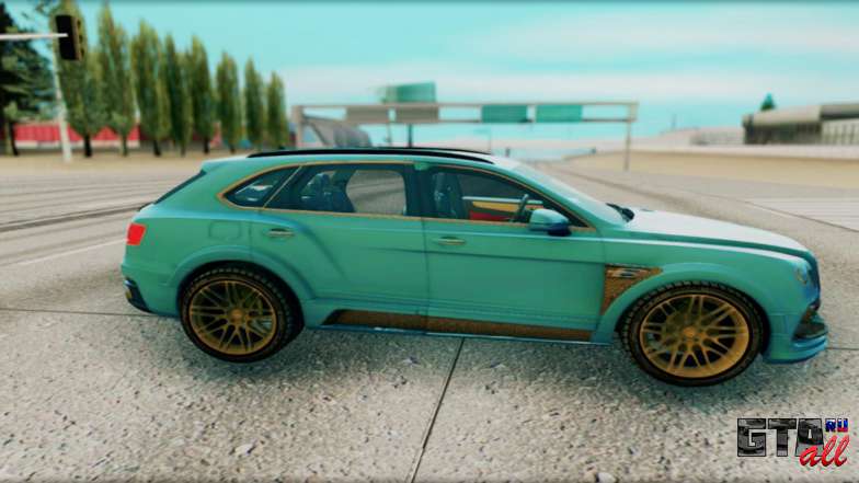 Bentley Bentayga для GTA San Andreas - вид сбоку