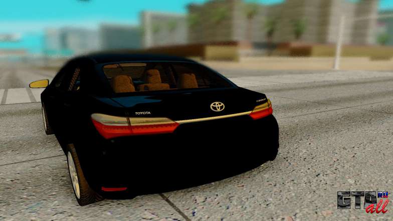 Toyota Corolla 2017 для GTA San Andreas - вид сзади