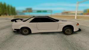 Nissan Skyline GTR для GTA San Andreas - вид сбоку