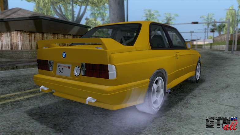 BMW M3 E30 1986 v1 для GTA San Andreas - вид сзади