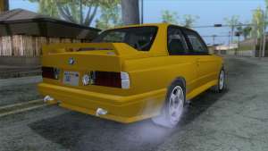 BMW M3 E30 1986 v1 для GTA San Andreas - вид сзади