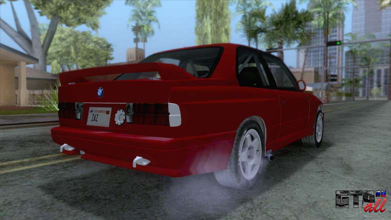 BMW M3 E30 1986 v2 для GTA San Andreas - вид сзади