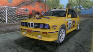 BMW M3 E30 1986 v2 для GTA San Andreas - желтая раскраска