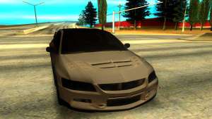 Mitsubishi Lancer Evolution 8 для GTA San Andreas - вид спереди