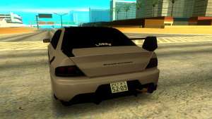 Mitsubishi Lancer Evolution 8 для GTA San Andreas - вид сзади