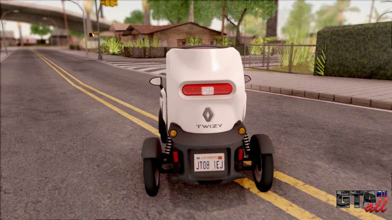 Renault Twizy 2012 для GTA San Andreas - вид сзади