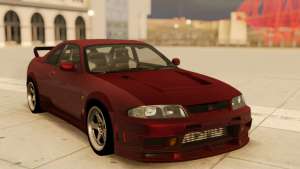 Nissan Skyline R33 для GTA San Andreas - вид спереди