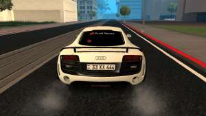 Audi R8 V10 Armenian для GTA San Andreas - вид сзади