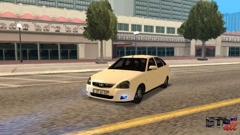 Lada Priora Armenian для GTA San Andreas - вид спереди