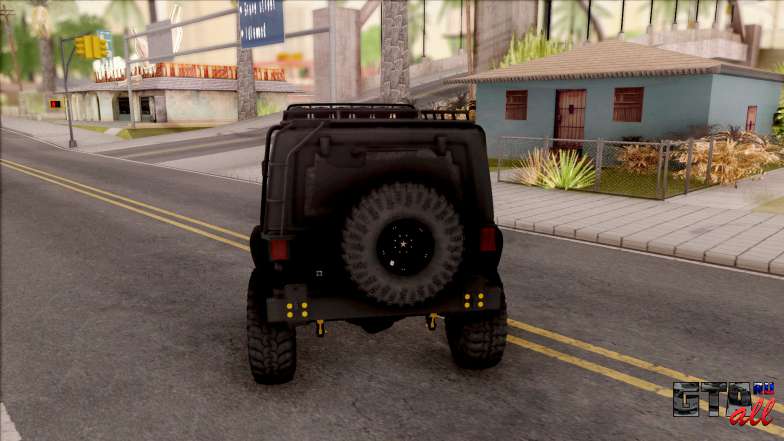 Jeep Wrangler Rubicon Off-Road для GTA San Andreas - вид сзади