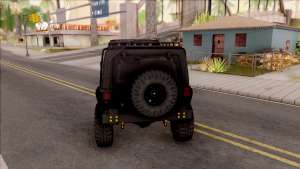 Jeep Wrangler Rubicon Off-Road для GTA San Andreas - вид сзади