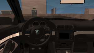 BMW E39 M5 для GTA San Andreas - вид изнутри