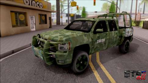 Chevrolet Silverado Auto Militar De Guatemala для GTA San Andreas - вид спереди