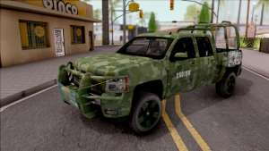 Chevrolet Silverado Auto Militar De Guatemala для GTA San Andreas - вид спереди