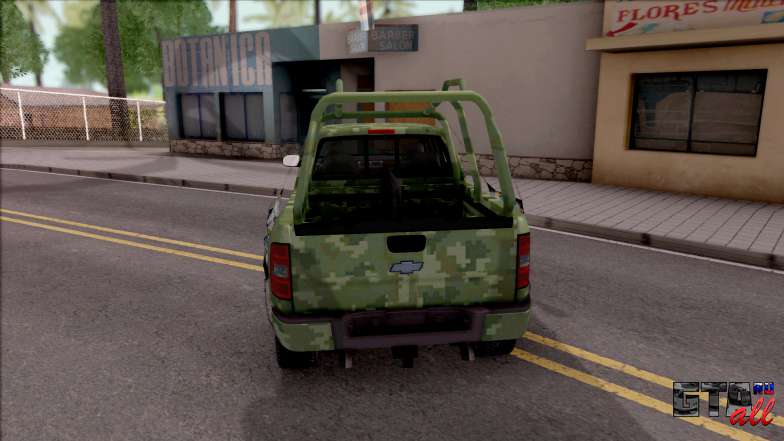 Chevrolet Silverado Auto Militar De Guatemala для GTA San Andreas - вид сзади