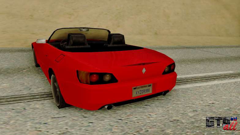 Honda S2000 SA Style для GTA San Andreas - вид сзади